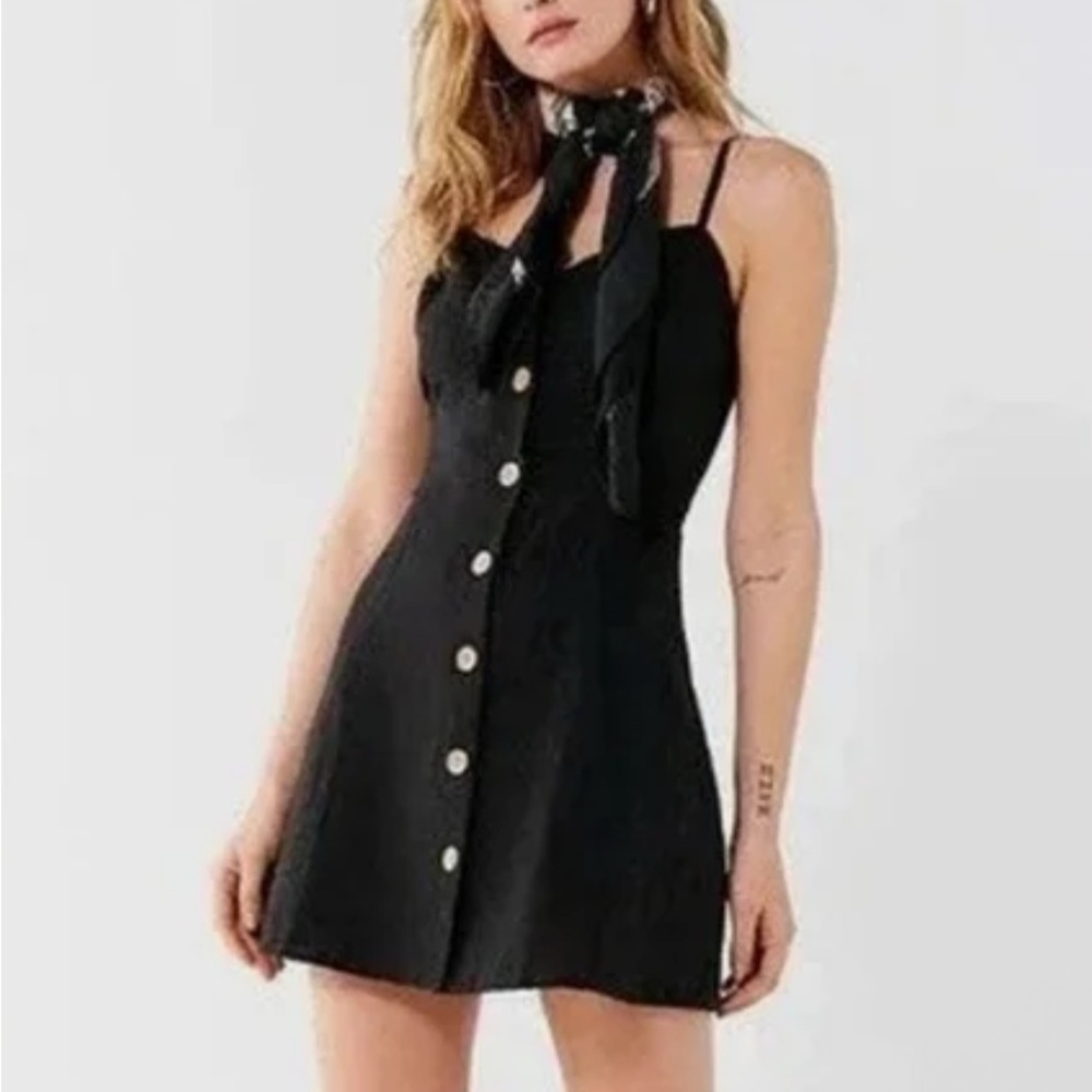 UO Linen Button Down Dress